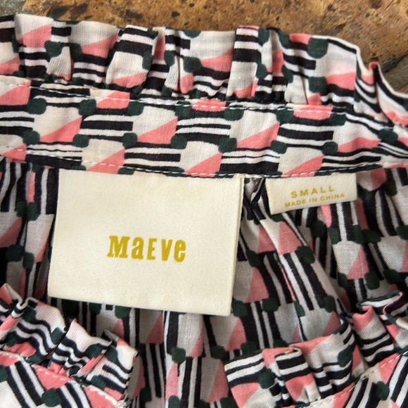 Anthropologie Maeve Prema Printed Tank Top Button Front szS - Picture 9 of 13